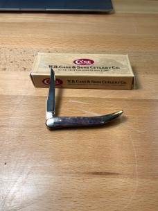 Case XX USA SS PA 610096 1998 2 Dot Purple Apaloosa Smooth Bone Texas Toothpick FREE Shipping