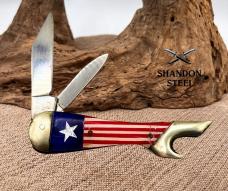 Remington UMC Vintage American Flag Lady Leg Bottle Opener & Pocket Knife (79)