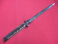 Vintage Italian 11" Rostfrei STAG KRISS Stiletto Switchblade Knife.