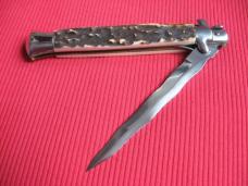 Vintage Italian 11" Rostfrei STAG KRISS Stiletto Switchblade Knife.