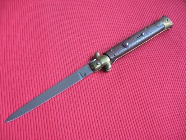 Vintage B Rostfrei (Early Beltrame) Italian 11" Rosewood Stiletto Switchblade Knife.