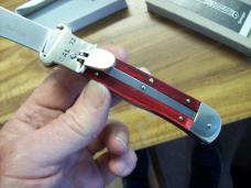 Hubertus Knife Shellpuller Patronenzieher Solingen Germany Rare Red Bone Large Size 11 UNUSED NIB.