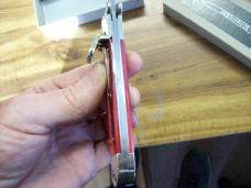 Hubertus Knife Shellpuller Patronenzieher Solingen Germany Rare Red Bone Large Size 11 UNUSED NIB.