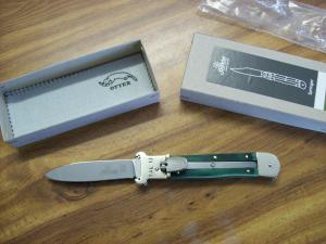 Hubertus Knife Shellpuller Patronenzieher Solingen Germany Rare Green Bone Large Size 11 UNUSED NIB.