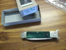 Hubertus Knife Shellpuller Patronenzieher Solingen Germany Rare Green Bone Large Size 11 UNUSED NIB.