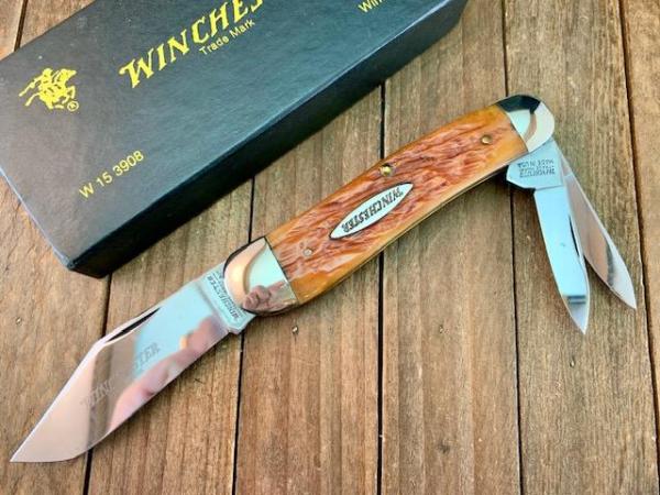 Winchester Split Backspring Whittler #3908 Wine Bone 1997