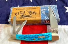 2004 Case xx Whittler Knife (MDL# 6355 WH SS) w/ Sweet Caribbean Blue Bone Handles -NOS & M/NM