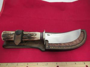  Jim Behring  Treeman Knives Custom Stag Handle Fixed Blade