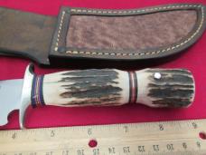  Jim Behring  Treeman Knives Custom Stag Handle Fixed Blade