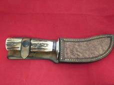  Jim Behring  Treeman Knives Custom Stag Handle Fixed Blade