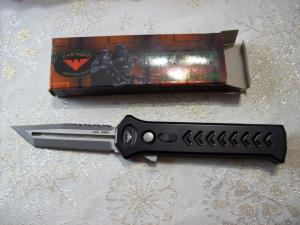 Paragon X OTF Automatic U.S.A. Tanto Partial Serrated S30V Beadblast Bld.W/Safety UNUSED W/Orig. Box