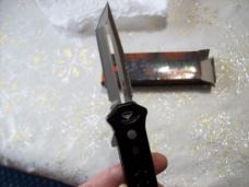 Paragon X OTF Automatic U.S.A. Tanto Partial Serrated S30V Beadblast Bld.W/Safety UNUSED W/Orig. Box