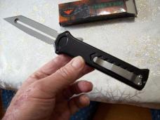 Paragon X OTF Automatic U.S.A. Tanto Partial Serrated S30V Beadblast Bld.W/Safety UNUSED W/Orig. Box