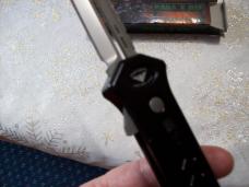 Paragon X OTF Automatic U.S.A. Tanto Partial Serrated S30V Beadblast Bld.W/Safety UNUSED W/Orig. Box