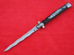  New R. Beltrame 13"  Italian Stiletto Brazilian-Horn Handles- SS Kriss grind Blade