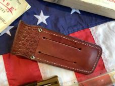 1986 Case xx Shark Tooth Folding Hunter w/ Wood Handles (P197 L SSP) +Orig Sheath & Box