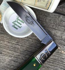 Great Eastern Cutlery 153124 Sheep Foot Barlow Tractor Green Sawcut Bone