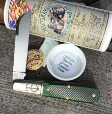 Great Eastern Cutlery 153124 Sheep Foot Barlow Tractor Green Sawcut Bone