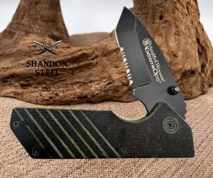 Smith and Wesson CKG107S Tanto Point Partially Serrated Knife G10 Handle 121