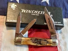 1991 Winchester (by Queen) Hump Back / Balloon Whittler (Mdl#3902 S) w/ Super Stag Handles