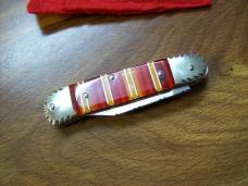 Hubertus Knife Solingen Germany Small Custom 08 Rare Candy Stripe 1 of 1 Lillyput UNUSED 