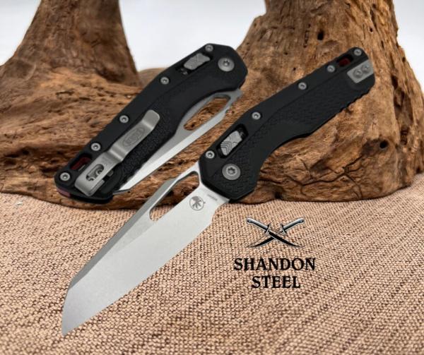 Microtech Knives USA MSI RAM LOK Black Polymer Injection Molded Red Back Strap Microtech Knives USA MSI RAM LOK Black Polymer Injection Molded Red Back Strap