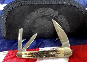 Case xx collectors club, 2002 Seahorse Whittler (Mdl# 6355WH SS) w/ Burnt Moss Bone Handles -NOS