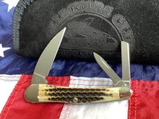 Case xx collectors club, 2002 Seahorse Whittler (Mdl# 6355WH SS) w/ Burnt Moss Bone Handles -NOS