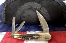 Case xx collectors club, 2002 Seahorse Whittler (Mdl# 6355WH SS) w/ Burnt Moss Bone Handles -NOS