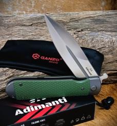 Ganzo Samson Adimanti Folding Liner Lock Knife D2 Blade OD Green G10 Handles