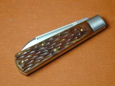 Beaver Falls Cutlery 2024 Bourbon Jigged Bone Jack Knife from Cooper Cutlery Integral Bolsters NMIB