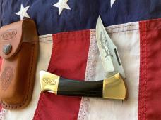 2000 Case xx Mako Shark Folding Hunter w/ Pretty Wood Handles (P58L SSP) +Orig Sheath & Box -NOS