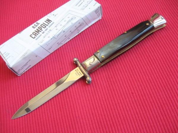 Italian Limited Edition Manual Open Swing Guard Stiletto Knife - A.G.A CAMPOLIN Italy
