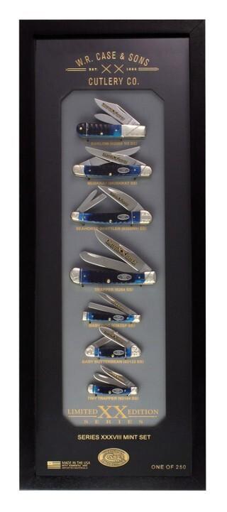 Case XX Gator Jig Ocean Blue Bone Complete Series Limited Edition XXXVIII Mint Set Case XX Gator Jig Ocean Blue Bone Complete Series Limited Edition XXXVIII Mint Set