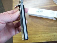 A.G.A. Campolin Italian 9" Dominus Brazilian Horn  Swedgey Blade # GO-DOM23A-HB UNUSED W/Orig. Box