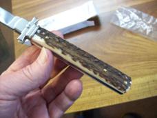 A.G.A. Campolin Italian 9" Dominus Genuine Gnarly Stag/Antler Swedgey Blade UNUSED W/Orig. Box