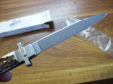 A.G.A. Campolin Italian 9" Dominus Genuine Gnarly Stag/Antler Swedgey Blade UNUSED W/Orig. Box