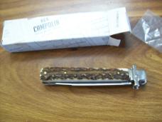 A.G.A. Campolin Italian 9" Dominus Genuine Gnarly Stag/Antler Swedgey Blade UNUSED W/Orig. Box