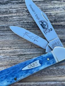 CASE XX ** 2021 SFO SMOKY MOUNTAIN KNIFE WORKS NAVY BLUE BONE FOUNDER'S COPPERHEAD NUMBERED - COA