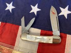Fight'n Rooster 3 Blade Canoe w/ Flashy Mother of Pearl Handles -One of 100