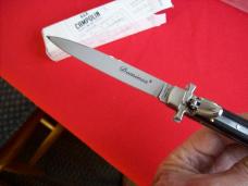 A.G.A. Campolin Italian 9" Dominus African Black Ebonywood Swedgey Blade UNUSED W/Orig. Box