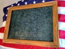 Bulldog Brand Super nice wood knife display 18”x12”