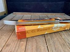 A.G. Russell Large Texas Toothpick Texas Ranger Commemorative 2003 European Red Deer Jigged Bone