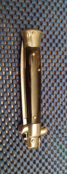 Italian 9" Stiletto Switchblade "twinpin" Swivel Bolster Open and Close 