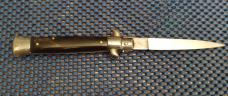 Italian 9" Stiletto Switchblade "twinpin" Swivel Bolster Open and Close 