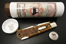 Great Eastern Cutlery #42 Missouri Trader Lockback Antique Yellow Jigged Bone GEC 421125LB