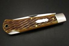 Great Eastern Cutlery #42 Missouri Trader Lockback Antique Yellow Jigged Bone GEC 421125LB
