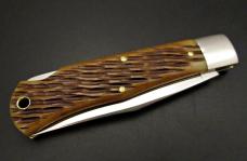 Great Eastern Cutlery #42 Missouri Trader Lockback Antique Yellow Jigged Bone GEC 421125LB