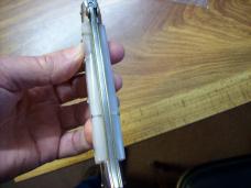 Vintage Italian 11 Incher White Pearlex W/Bayonet Blade Sterile Swivel Bolster UNUSED!