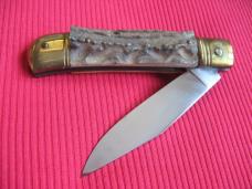 Vintage "OTHELLO" Red Stag Leverlock Switchblade Knife